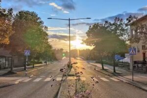 Stadtzentrum von Hallstavik