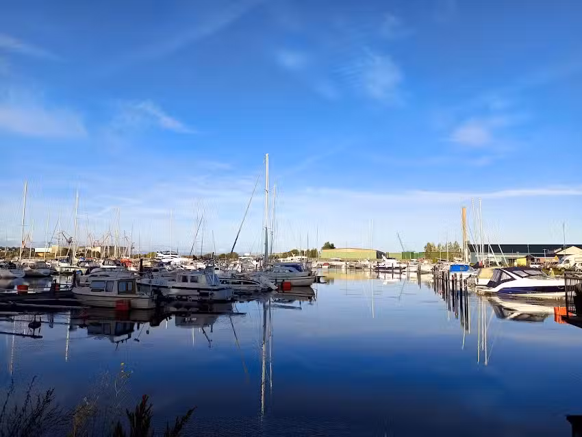 Der Wohnmobilparkplatz in Lundåkrahamnen